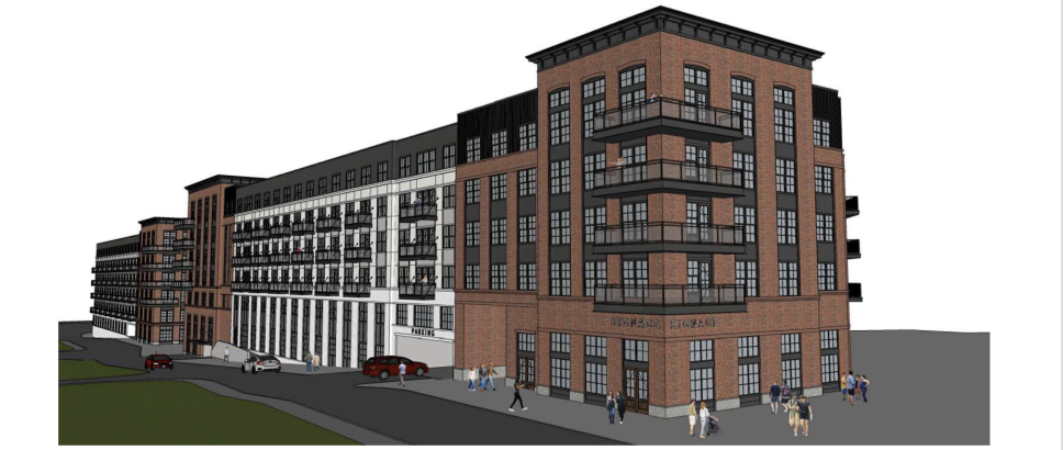 An artist's rendering of a 42-unit apartment building managed by Property Management.