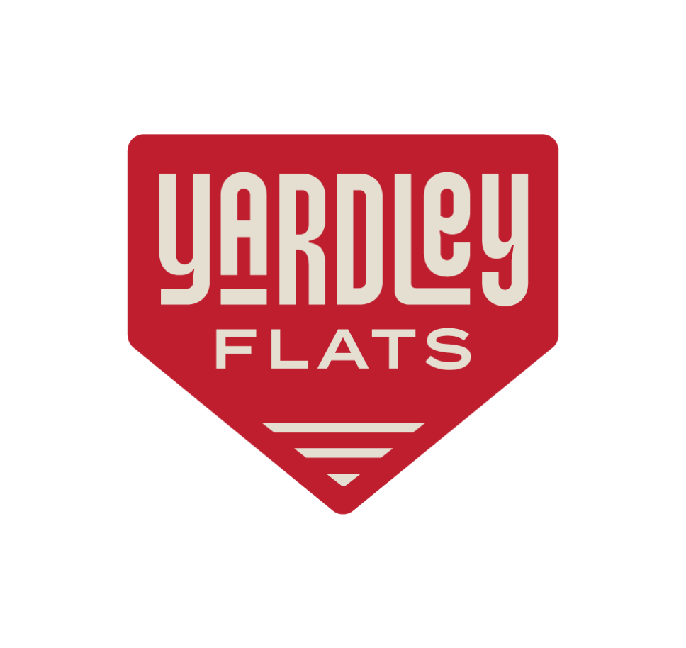 Yardley flats logo on a black background for 42 Apartment Property Management.
